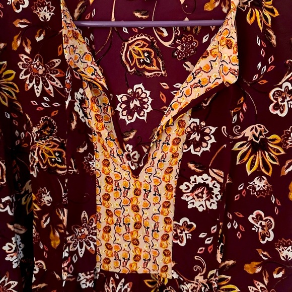 Dip‎ burgundy and orange floral - Picture 5 of 5